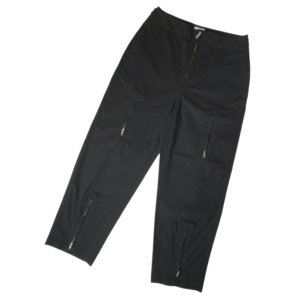 Scotch & Soda Sea You Black Cotton Zipper Detail Cargo Pants Size 30 - Picture 2 of 7